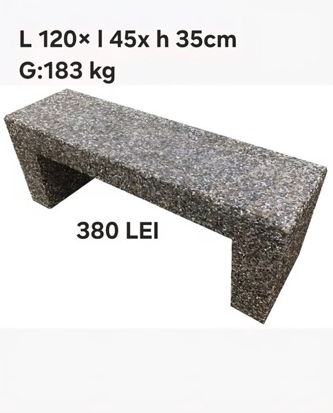 Banci si scaune din beton (cu elemente din lemn) diverse modele si dimensiu