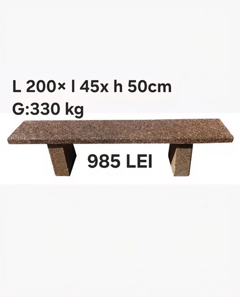 Banci si scaune din beton (cu elemente din lemn) diverse modele si dimensiu